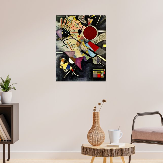 Kandinsky - Schwarze Begleitung Poster (Wohnzimmer 3)