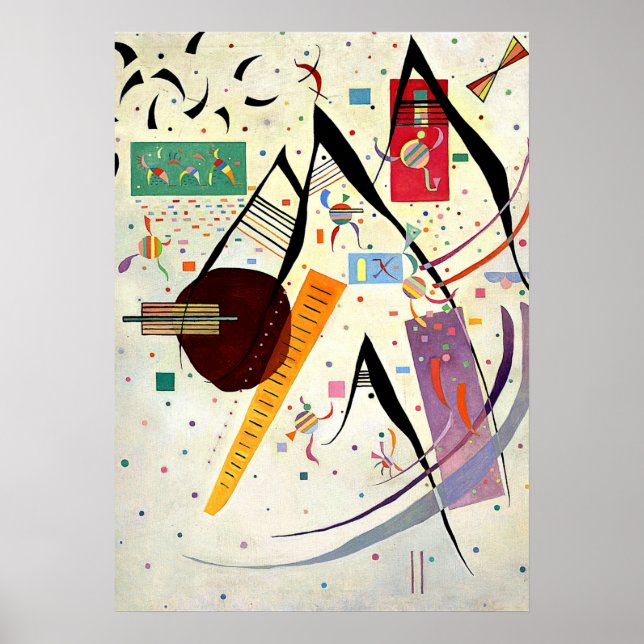 Kandinsky - Schwarze Punkte Poster (Vorne)