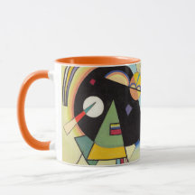 Kandinsky - schwarze u. violette Kunst-Tasse