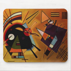 Kandinsky schwarze und violette Mausunterlage Mousepad