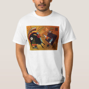 Kandinsky schwarzer und violetter T - Shirt