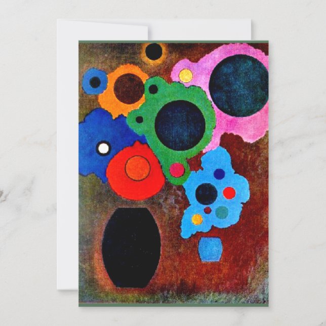 Kandinsky - Schwarzer Wachsender Karte (Vorderseite)