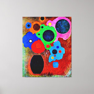 Kandinsky - Schwarzer Wachsender Leinwanddruck