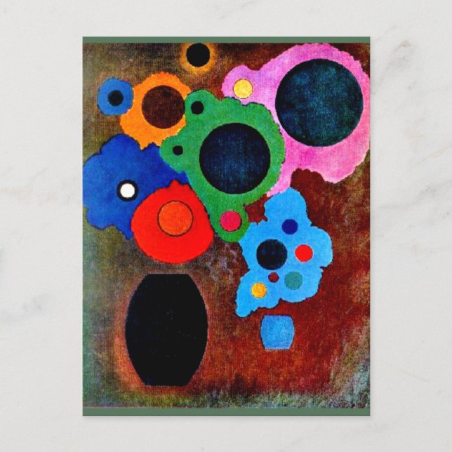 Kandinsky - Schwarzer Wachsender, Postkarte (Vorderseite)