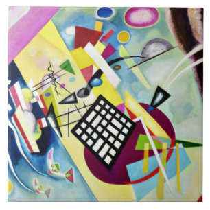 Kandinsky - Schwarzes Gitter Fliese