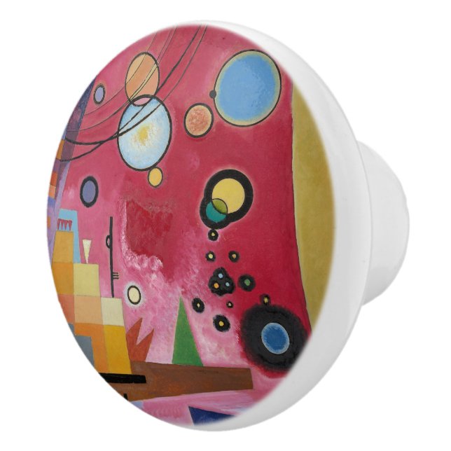 Kandinsky - Schweres Rot Keramikknauf (Rechts)