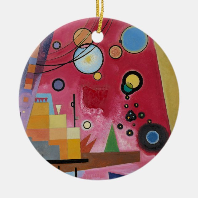 Kandinsky - Schwerrot Keramik Ornament (Vorne)