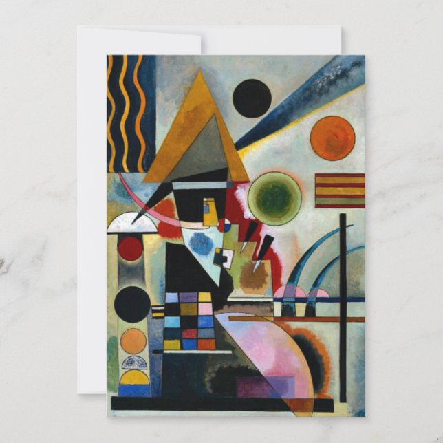 Kandinsky - schwindende, bunte Kunstwerke Karte (Vorderseite)
