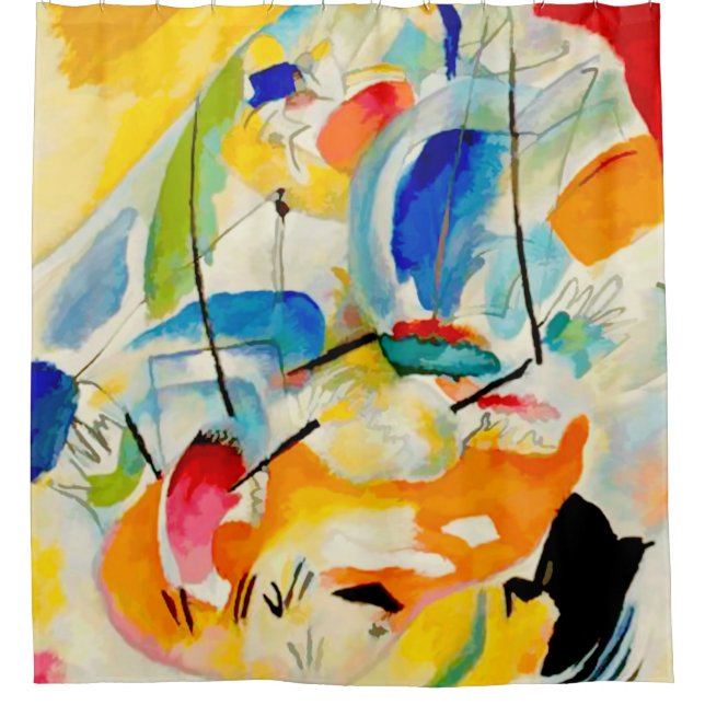 Kandinsky Sea Battle 1913 Duschvorhang (Vorderseite)