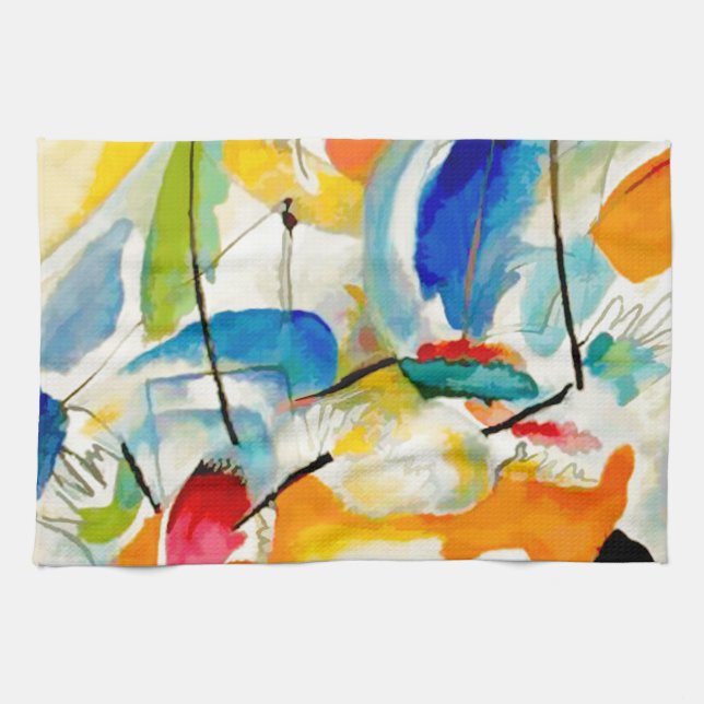 Kandinsky Sea Battle 1913 Handtuch (Horizontal)