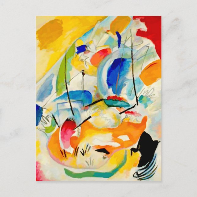 Kandinsky Sea Battle 1913 Postkarte (Vorderseite)