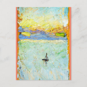 Kandinsky - Segelboot auf See Postkarte