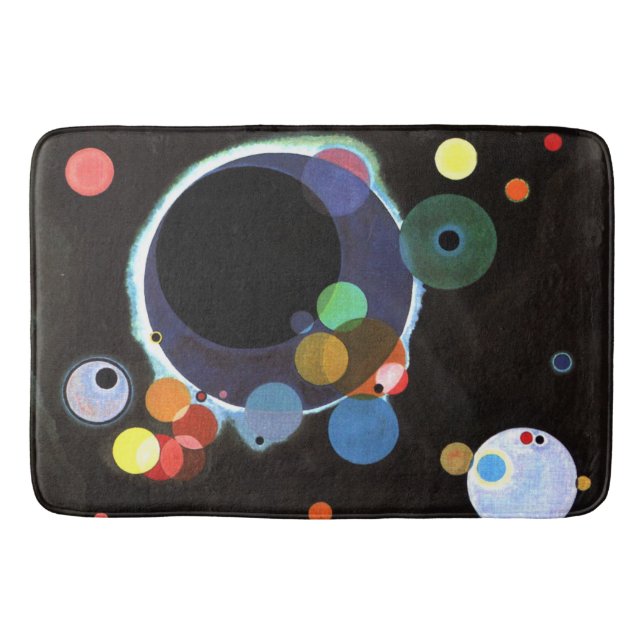 Kandinsky - Several Circles, famous abstract art Badematte (Vorderseite)