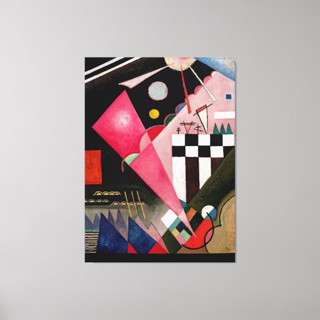 KANDINSKY - SHARP CALM PINK (Scharfruhiges Rosa) - Leinwanddruck (Vorderseite)