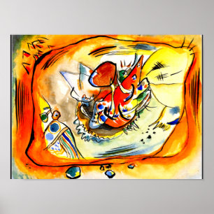 Kandinsky - Skizze für ein Gemälde, orangefarbener Poster