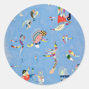 Kandinsky Sky Blue Stickers