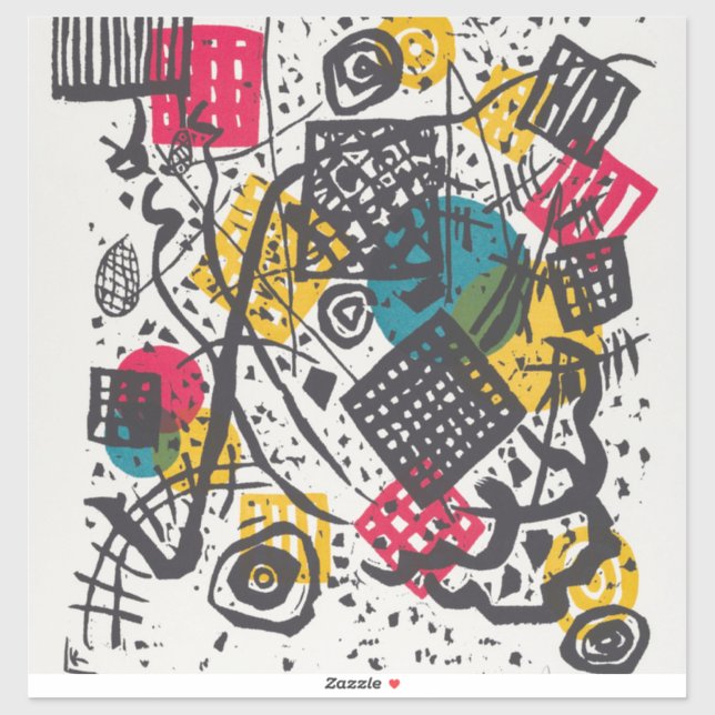 Kandinsky Small Worlds / Abstrakt Classic Aufkleber (Blatt)