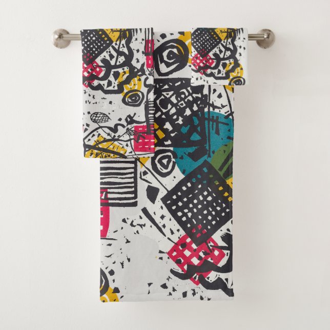 Kandinsky Small Worlds / Abstrakt Classic Badhandtuch Set (Insitu)
