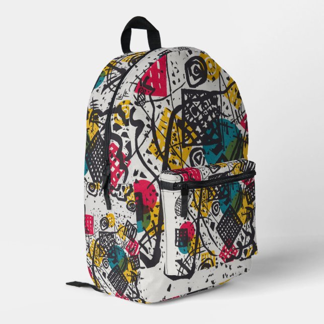 Kandinsky Small Worlds / Abstrakt Classic Bedruckter Rucksack (Rückseitige Ecke links)