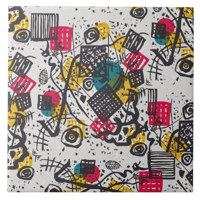 Kandinsky Small Worlds / Abstrakt Classic Fliese (Vorderseite)
