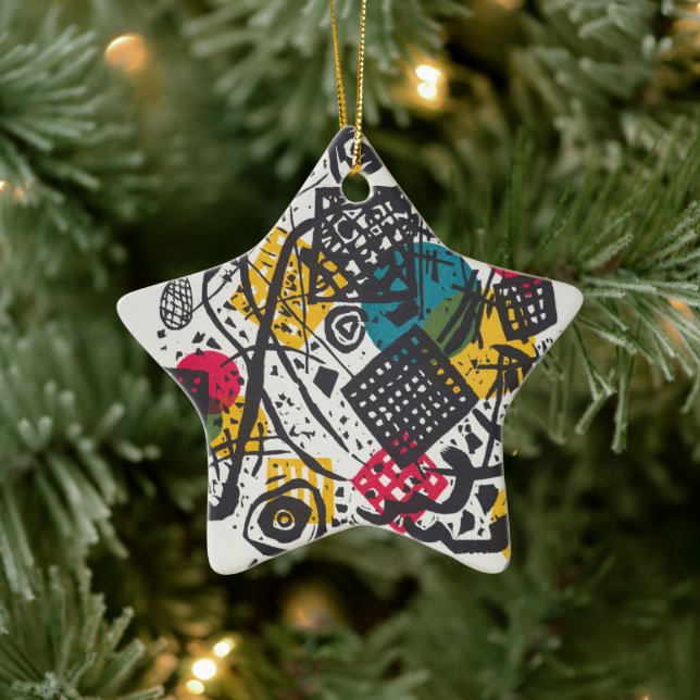 Kandinsky Small Worlds / Abstrakt Classic Keramik Ornament (Baum)