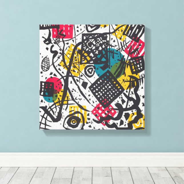 Kandinsky Small Worlds / Abstrakt Classic Leinwanddruck (Insitu (Holzboden))