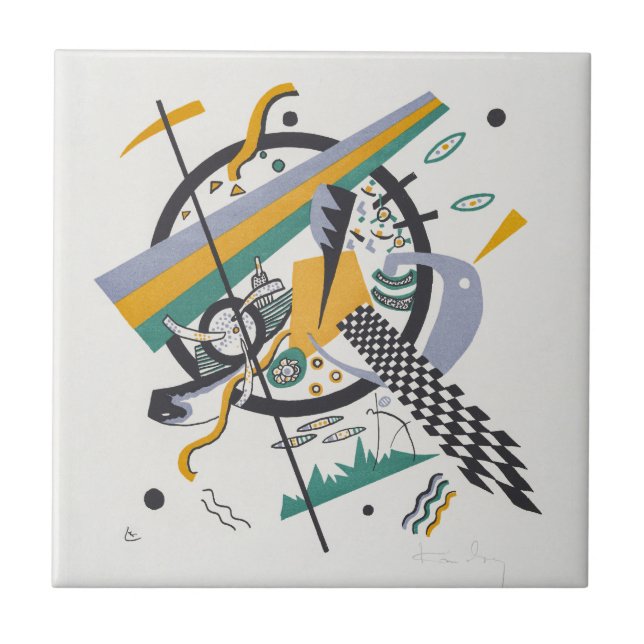 Kandinsky Small Worlds IV Abstrakte Kunst Fliese (Vorderseite)