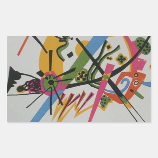 Kandinsky Small Worlds Kleine Welts I Rechteckiger Aufkleber (Vorderseite)