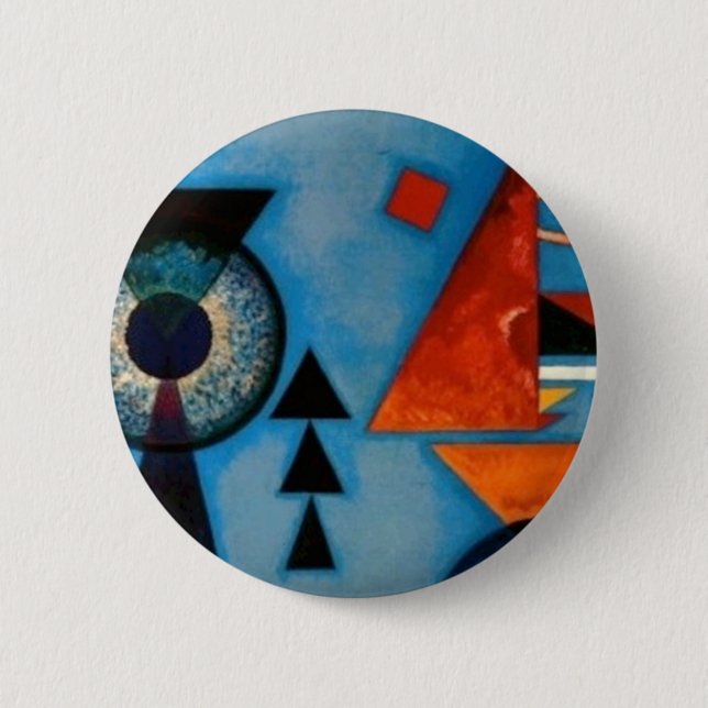 Kandinsky Soft Hard Abstract Button (Vorderseite)