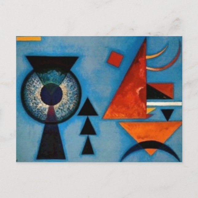 Kandinsky Soft Hard Abstract Postkarte (Vorderseite)