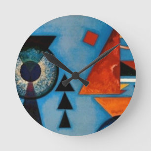 Kandinsky Soft Hard Abstract Runde Wanduhr