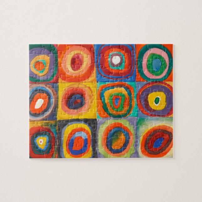 Kandinsky Squares Konzentrisch Circles Abstract Ar Puzzle (Horizontal)