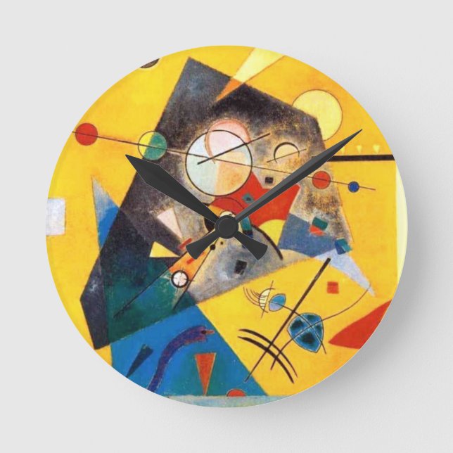 Kandinsky Stille Harmonie Abstrakte Kunst Runde Wanduhr (Vorderseite)