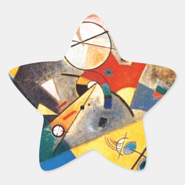 Kandinsky Stille Harmonie Abstrakte Kunst Stern-Aufkleber (Vorderseite)