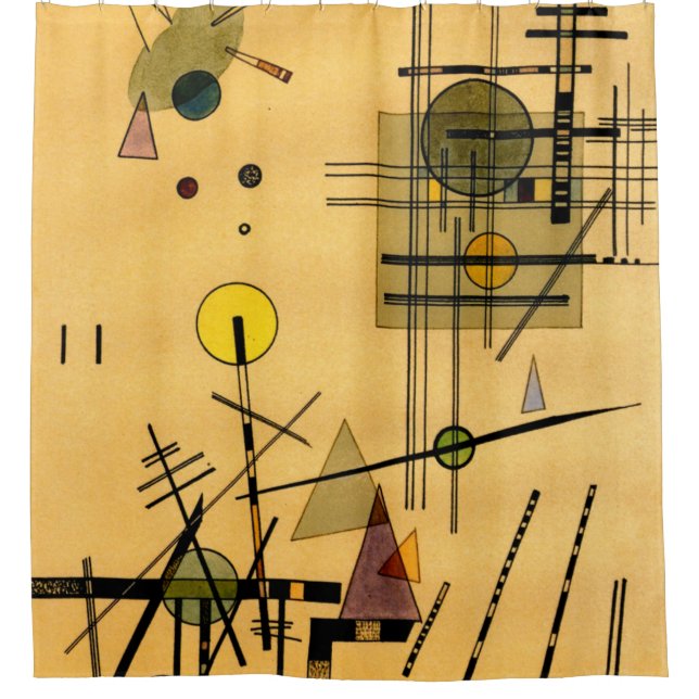 Kandinsky - Strings Duschvorhang (Vorderseite)