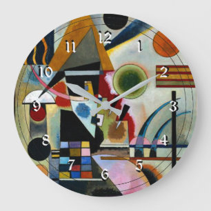 Kandinsky - Swinging, famous abstract painting Große Wanduhr