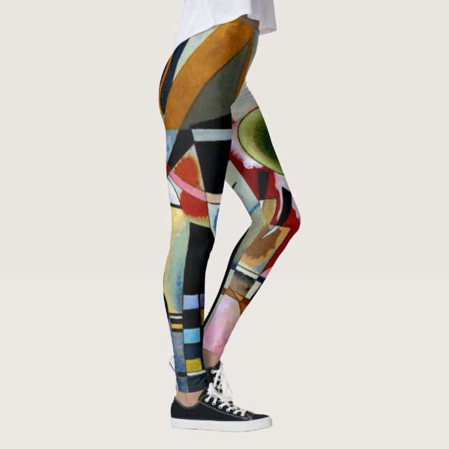 Kandinsky - Swinging, populäre Malerei Leggings (Rechts)