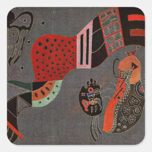 Kandinsky - Tempered Elan, Quadratischer Aufkleber