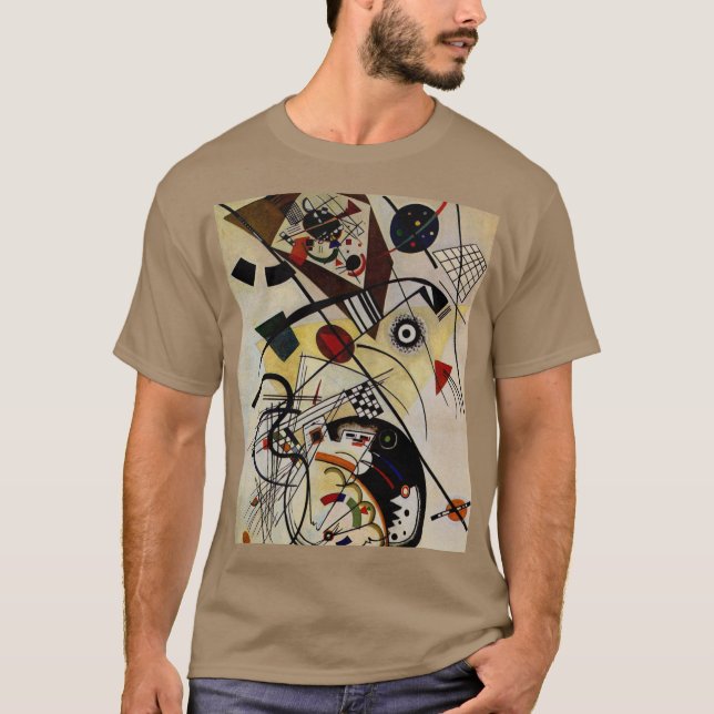 Kandinsky Transverse ungebrochene Line Pebble T-Shirt (Vorderseite)