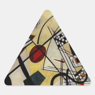 Kandinsky Transverse ungebrochene Linie Dreieckiger Aufkleber
