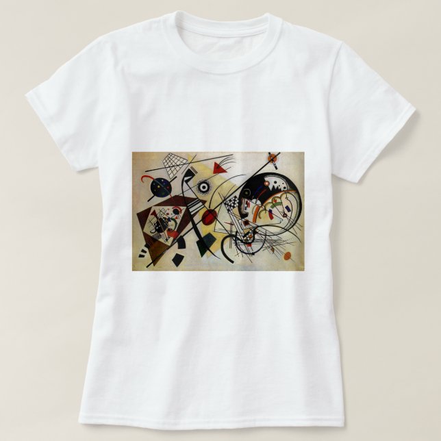 Kandinsky Transverse ungebrochene Linie T-Shirt (Design vorne)