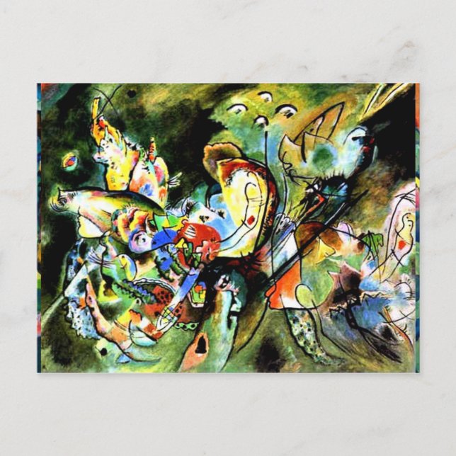 Kandinsky - übergestoßen postkarte (Vorderseite)