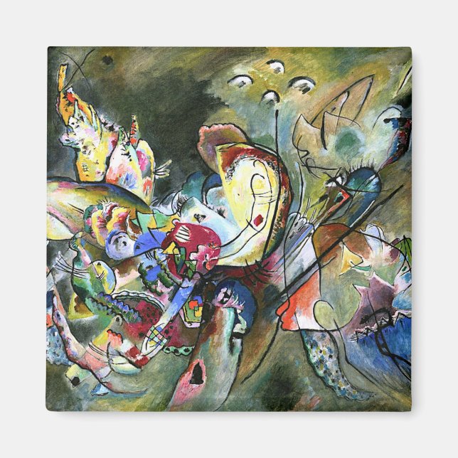 Kandinsky - unruhige, abstrakte Kunst Magnet (Vorne)