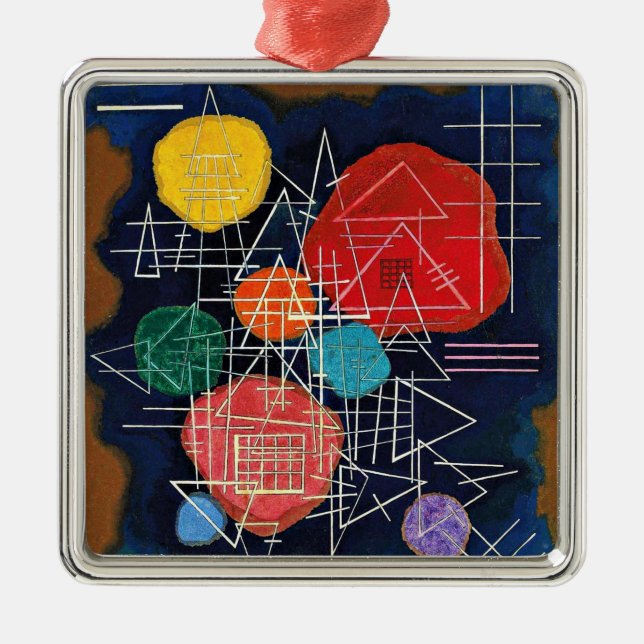 Kandinsky - Verschleierter Glanz Ornament Aus Metall (Vorne)