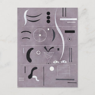 Kandinsky - Vier Teile, abstrakte Kunst, Postkarte