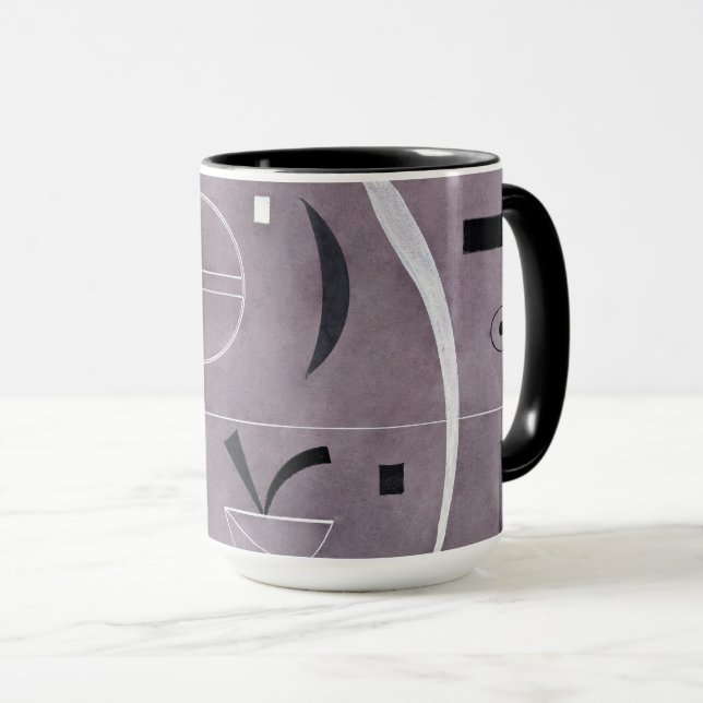 Kandinsky - Vier Teile, abstrakte Kunst, Tasse (VorderseiteRechts)