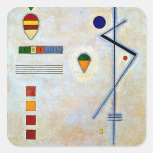 Kandinsky - Von-Zu, berühmtes abstraktes Kunstwerk Quadratischer Aufkleber