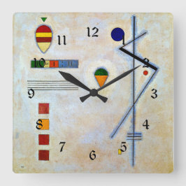 Kandinsky - Von-Zu Quadratische Wanduhr