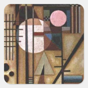 Kandinsky Weichbau Quadratischer Aufkleber