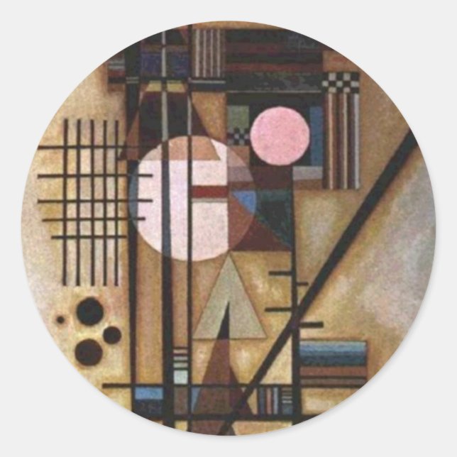 Kandinsky Weichbau Runder Aufkleber (Vorderseite)